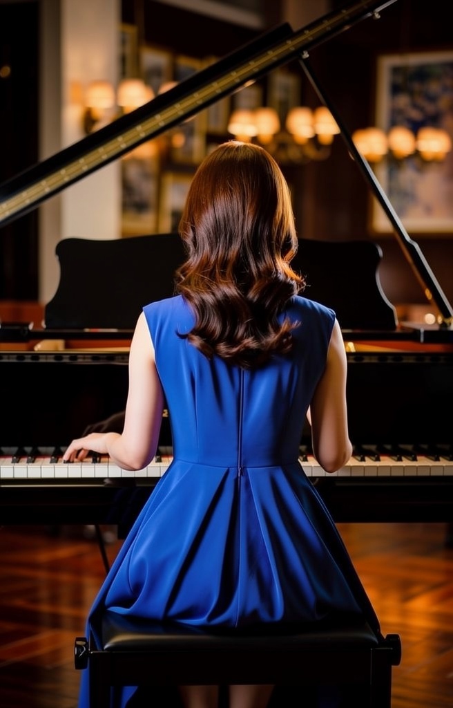 ピアノを演奏する講師