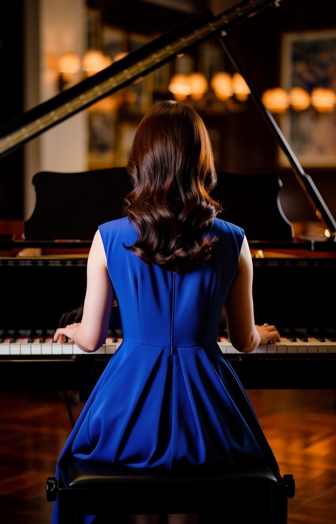 ピアノを演奏する講師